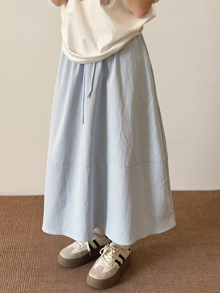Light Green High Waist A-Line Midi Skirt – Minimalist Elegant Style Skirt for Women (S–XL)